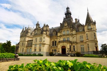 Fototapeta na wymiar Montrejeau castle of Valmirande in France