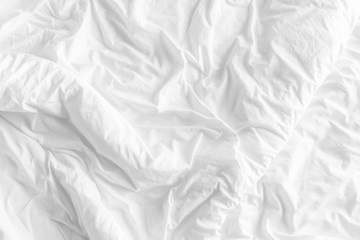 messy white bed sheets