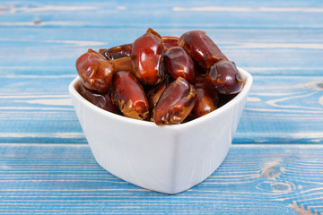 Dates containing vitamins and dietary fiber, healthy nutrition concept