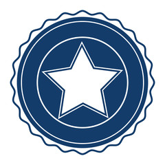 Isolated usa seal stamp and star design