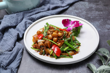 Stir fried golden shell