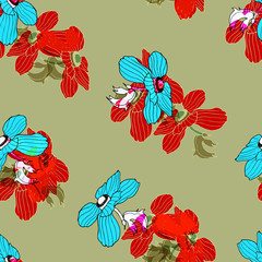 Beautiful seamless floral pattern background.