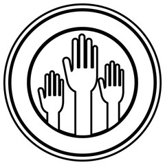 Fototapeta premium Isolated hand of vote design