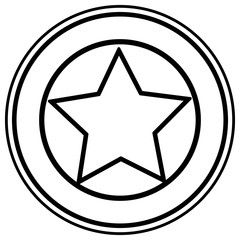 Isolated usa star inside seal stamp design