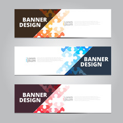 Vector abstract design banner web template.