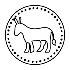 Isolated donkey of vote design