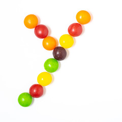 Rainbow Candy Photofont - Letter Y