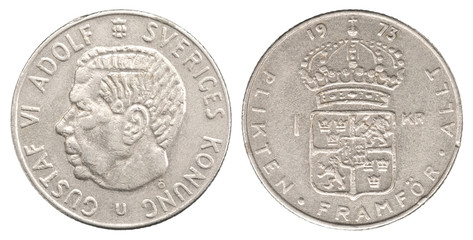 Swedish krona coin