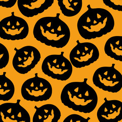 happy halloween pumpkins pattern