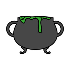 happy halloween cauldron icon