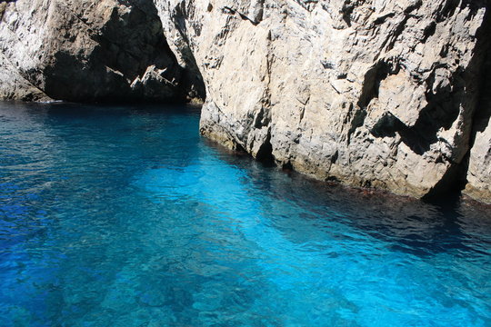 White cave on Capri Island Italy