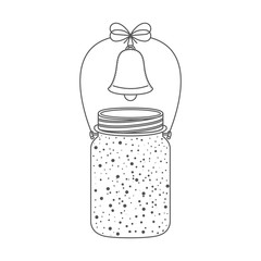 Mason jar of christmas season design