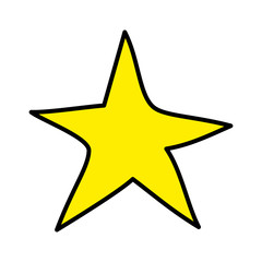 Fototapeta premium cute star drawing icon