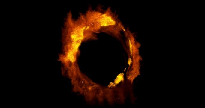 Fire ring portal with alpha mask