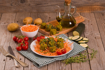 Vegetarian meatballs.