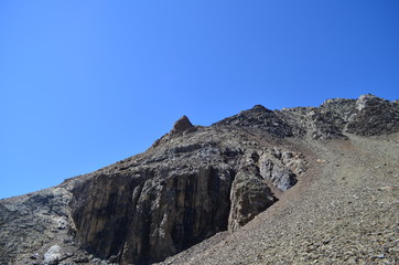mountain with a cliff