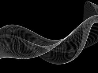      Abstract Black And White Wave Design 