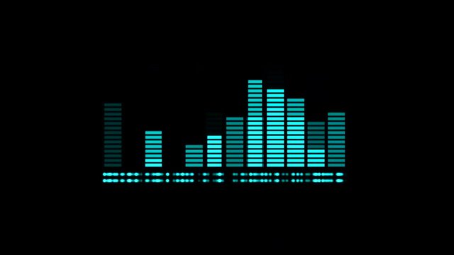 Digital Audio Equalizer. Cyan