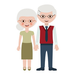 Couple of grandparents cartoon design