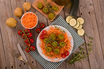 Vegetarian meatballs.