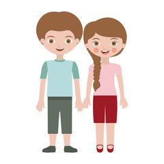 Fototapeta premium Isolated couple cartoon design