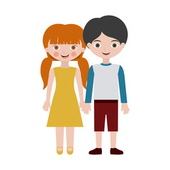 Isolated couple cartoon design