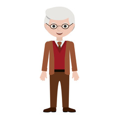 Isolated grandfather cartoon design