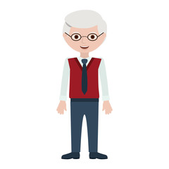 Isolated grandfather cartoon design