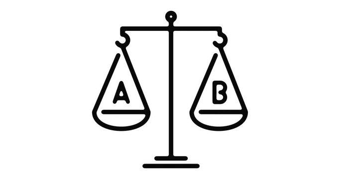 Justice line icon motion graphic animation with alpha channel.