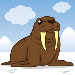 Walrusl cartoon, Cartoon cute, Animal cute