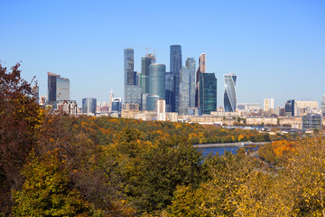 Fototapeta premium Moscow, Russia, Moscow-city Business center. Moscow international business center 