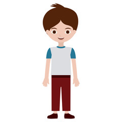Isolated boy cartoon design