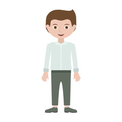 Isolated boy cartoon design