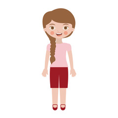 Isolated girl cartoon design