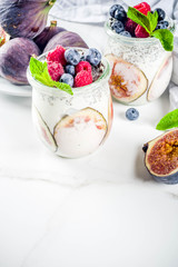 Healthy figs and chia dessert
