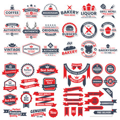 Naklejka premium Vintage Retro Vector Logo for banner