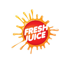 Logo for fresh juice. Vector illustration on white background.