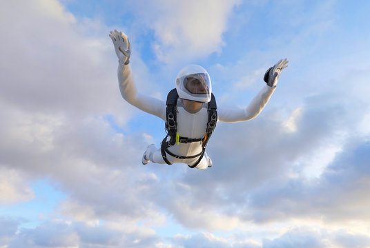Skydiver Fallschirmspringer im freien Fall