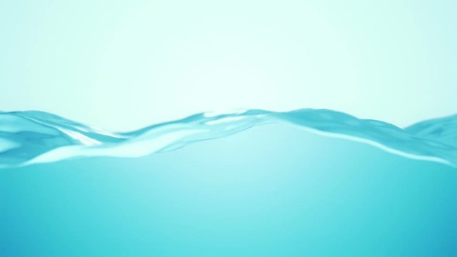 Beautiful water surface. Abstract background with animation waving of waterline. Animation of seamless loop.
