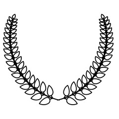 Isolated wheat ear design