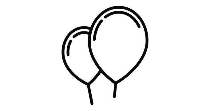 Party line icon motion graphic animation with alpha channel.