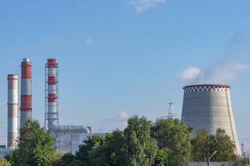 Pipes of thermal power station