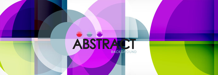 Vector fantastic circle modern geometric background template