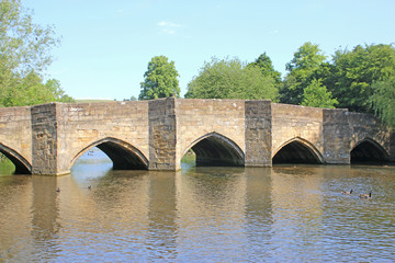 Fototapeta na wymiar Bridge over the River Wye, Bakewell
