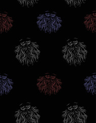 vector illustration santa claus beard new year holiday merry christmas