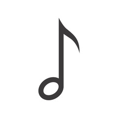 Isolated music note design