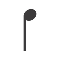 Isolated music note design