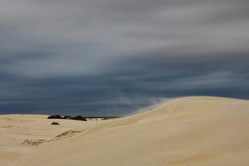 Fototapeta na wymiar Stormy weather in the desert