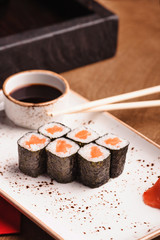 sushi on a plate