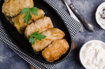 Fried stuffed cabbage